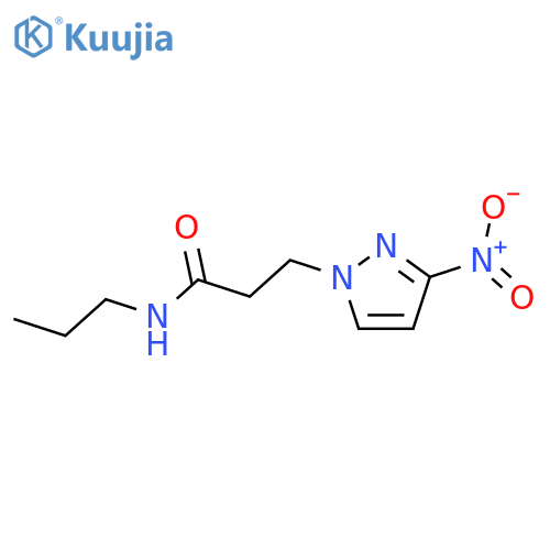 3-(3-Nitro-pyrazol-1-yl)-N-propyl-propionamide structure