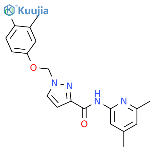 <br>1-(4-Chloro-3-methyl-phenoxymethyl)-1H-pyrazole-3-carboxylic acid (4,6-dime thyl-pyridin-2-yl)-amide structure