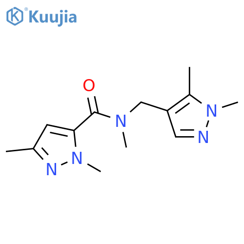 <br>2,5-Dimethyl-2H-pyrazole-3-carboxylic acid (1,5-dimethyl-1H-pyrazol-4-ylmet hyl)-methyl-amide structure