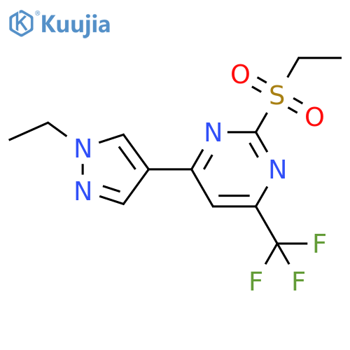 2-Ethanesulfonyl-4-(1-ethyl-1H-pyrazol-4-yl)-6-trifluoromethyl-pyrimidine structure
