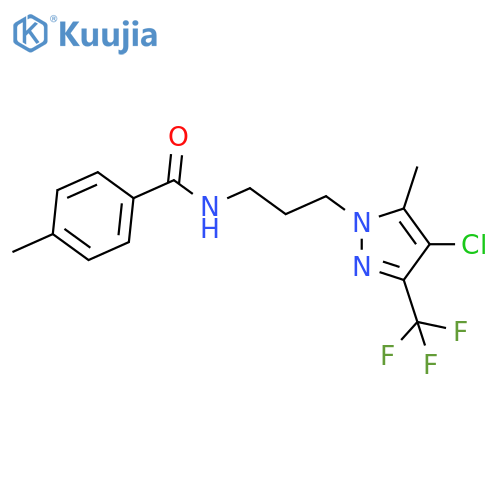 <br>N-[3-(4-Chloro-5-methyl-3-trifluoromethyl-pyrazol-1-yl)-propyl]-4-methyl-be nzamide structure