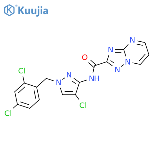 <br>N-[4-chloro-1-(2,4-dichlorobenzyl)-1H-pyrazol-3-yl][1,2,4]triazolo[1,5-a]py rimidine-2-carboxamide structure