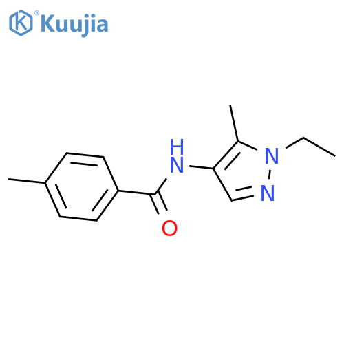 N-(1-Ethyl-5-methyl-1H-pyrazol-4-yl)-4-methyl-benzamide structure