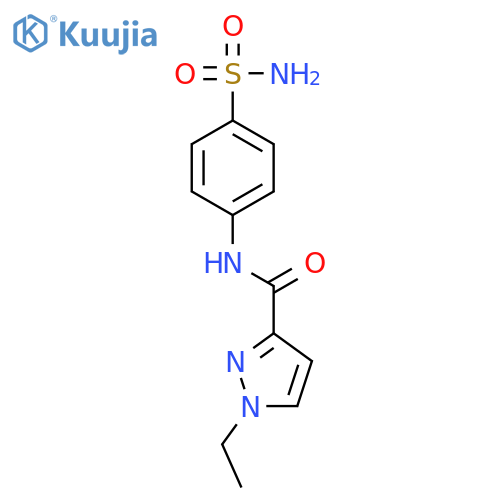 1-ethyl-N-(4-sulfamoylphenyl)-1H-pyrazole-3-carboxamide structure