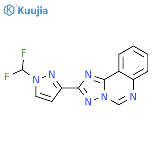 2-(1-Difluoromethyl-1H-pyrazol-3-yl)-[1,2,4]triazolo[1,5-c]quinazoline structure