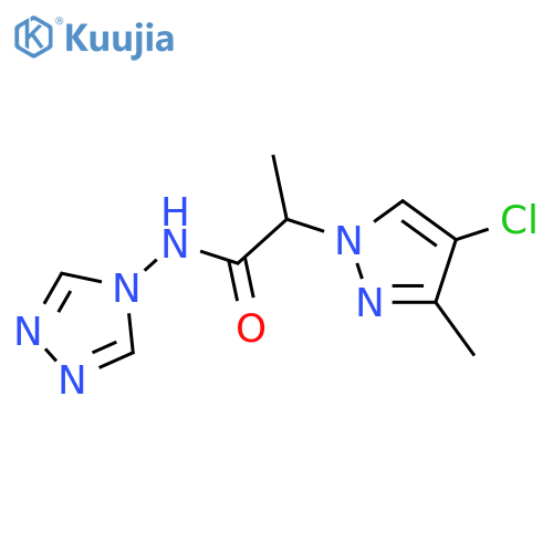 2-(4-Chloro-3-methyl-pyrazol-1-yl)-N-[1,2,4]triazol-4-yl-propionamide structure