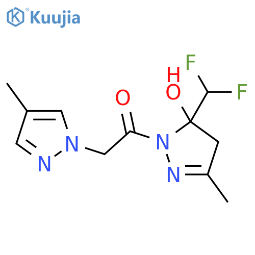 <br>1-(5-Difluoromethyl-5-hydroxy-3-methyl-4,5-dihydro-pyrazol-1-yl)-2-(4-methy l-pyrazol-1-yl)-ethanone structure