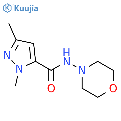 1,3-dimethyl-N-(morpholin-4-yl)-1H-pyrazole-5-carboxamide structure