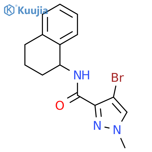 <br>4-bromo-1-methyl-N-1,2,3,4-tetrahydronaphthalen-1-yl-1H-pyrazole-3-carboxam ide structure