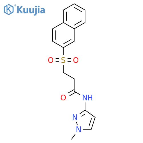 N-(1-Methyl-1H-pyrazol-3-yl)-3-(naphthalene-2-sulfonyl)-propionamide structure
