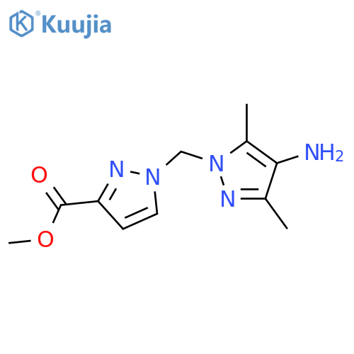 <br>1-(4-Amino-3,5-dimethyl-pyrazol-1-ylmethyl)-1H-pyrazole-3-carboxylic acid m ethyl ester structure