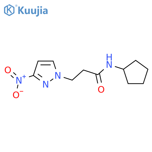 N-Cyclopentyl-3-(3-nitro-pyrazol-1-yl)-propionamide structure