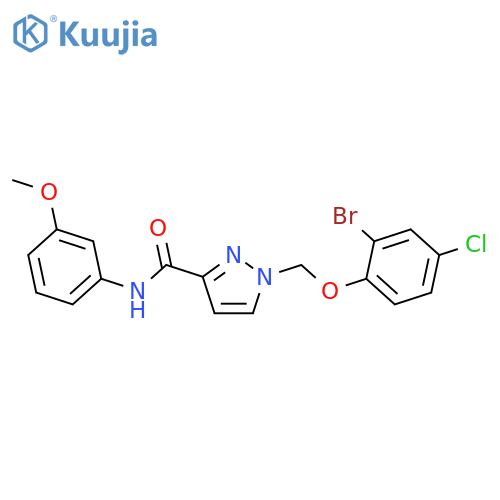 <br>1-(2-Bromo-4-chloro-phenoxymethyl)-1H-pyrazole-3-carboxylic acid (3-methoxy -phenyl)-amide structure