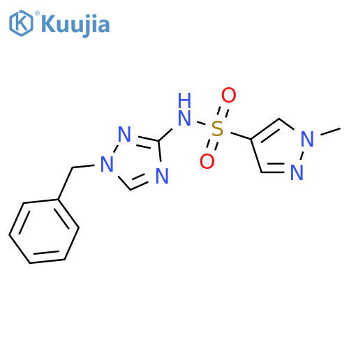 <br>1-Methyl-1H-pyrazole-4-sulfonic acid (1-benzyl-1H-[1,2,4]triazol-3-yl)-amid e structure