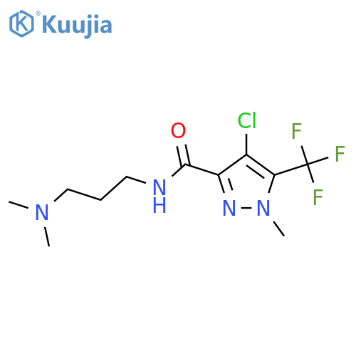 <br>4-Chloro-1-methyl-5-trifluoromethyl-1H-pyrazole-3-carboxylic acid (3-dimeth ylamino-propyl)-amide structure