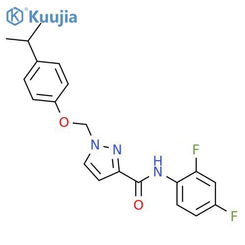 <br>1-(4-Isopropyl-phenoxymethyl)-1H-pyrazole-3-carboxylic acid (2,4-difluoro-p henyl)-amide structure