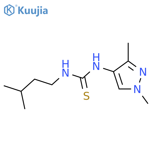 1-(1,3-Dimethyl-1H-pyrazol-4-yl)-3-(3-methyl-butyl)-thiourea structure