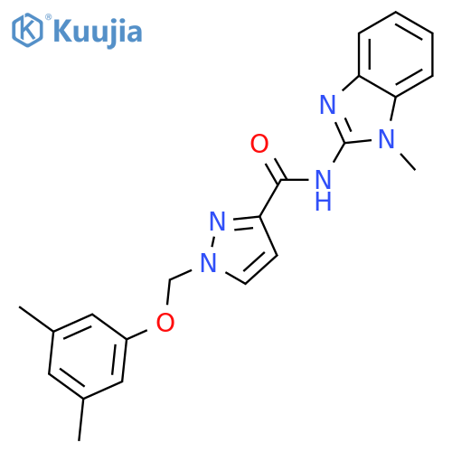 <br>1-(3,5-Dimethyl-phenoxymethyl)-1H-pyrazole-3-carboxylic acid (1-methyl-1H-b enzoimidazol-2-yl)-amide structure
