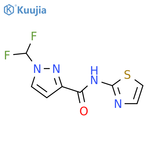 1-(difluoromethyl)-N-(1,3-thiazol-2-yl)-1H-pyrazole-3-carboxamide structure