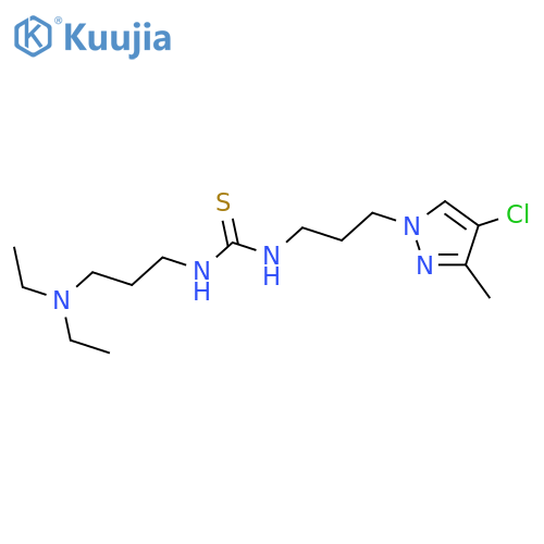 <br>1-[3-(4-Chloro-3-methyl-pyrazol-1-yl)-propyl]-3-(3-diethylamino-propyl)-thi ourea structure
