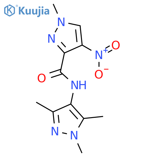 <br>1-Methyl-4-nitro-1H-pyrazole-3-carboxylic acid (1,3,5-trimethyl-1H-pyrazol- 4-yl)-amide structure