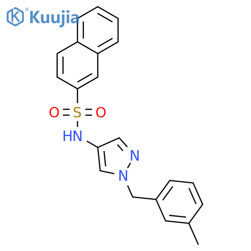 N-[1-(3-methylbenzyl)-1H-pyrazol-4-yl]naphthalene-2-sulfonamide structure