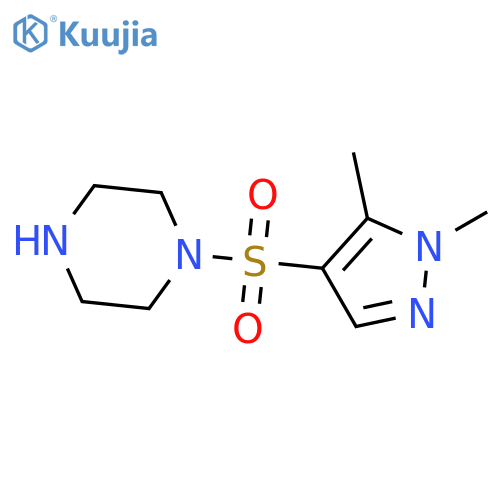 1-(1,5-dimethyl-1H-pyrazol-4-yl)sulfonylpiperazine structure