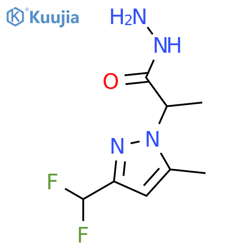2-3-(difluoromethyl)-5-methyl-1H-pyrazol-1-ylpropanehydrazide structure