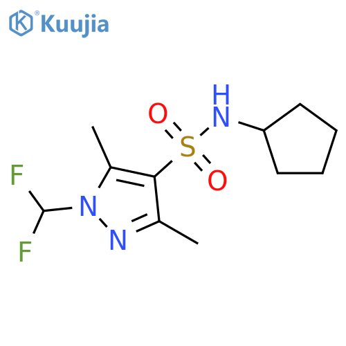 1-Difluoromethyl-3,5-dimethyl-1H-pyrazole-4-sulfonic acid cyclopentylamide structure