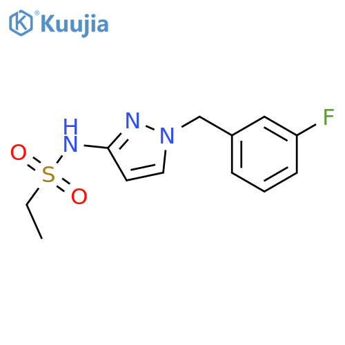 Ethanesulfonic acid [1-(3-fluoro-benzyl)-1H-pyrazol-3-yl]-amide structure