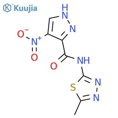 <br>4-Nitro-1H-pyrazole-3-carboxylic acid (5-methyl-[1,3,4]thiadiazol-2-yl)-ami de structure