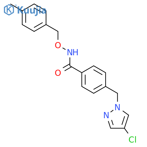 4-(4-Chloro-pyrazol-1-ylmethyl)-N-(4-methyl-benzyloxy)-benzamide structure