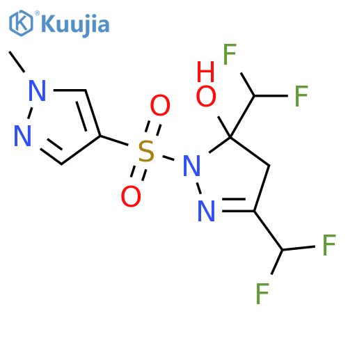 <br>3,5-Bis-difluoromethyl-2-(1-methyl-1H-pyrazole-4-sulfonyl)-3,4-dihydro-2H-p yrazol-3-ol structure