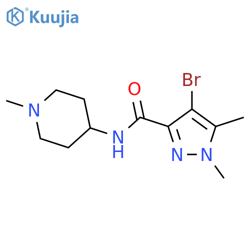 <br>4-Bromo-1,5-dimethyl-1H-pyrazole-3-carboxylic acid (1-methyl-piperidin-4-yl )-amide structure