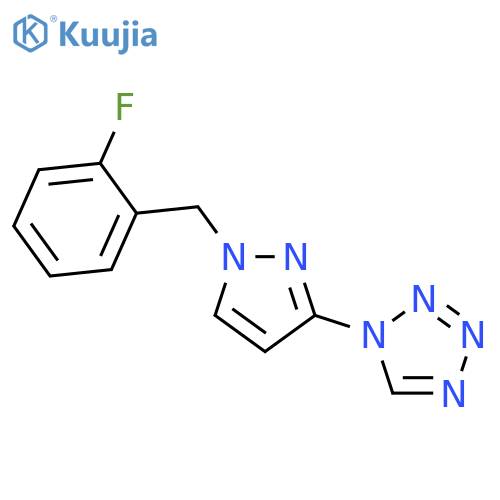 1-[1-(2-Fluoro-benzyl)-1H-pyrazol-3-yl]-1H-tetrazole structure