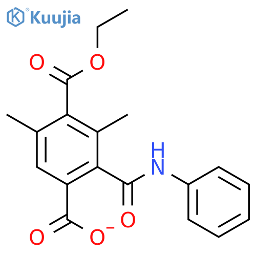 1,4-Benzenedicarboxylic acid, 3,5-dimethyl-2-[(phenylamino)carbonyl]-, 4-ethyl ester structure