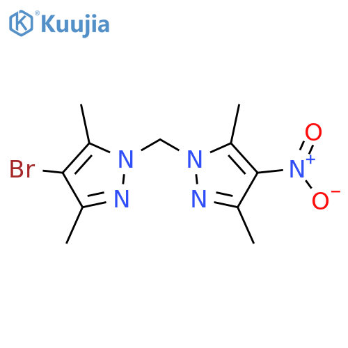 4-bromo-1-(3,5-dimethyl-4-nitro-1H-pyrazol-1-yl)methyl-3,5-dimethyl-1H-pyrazole structure