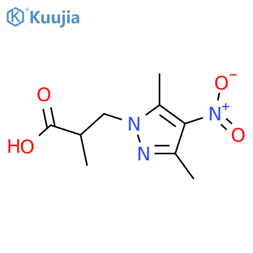 3-(3,5-dimethyl-4-nitro-1H-pyrazol-1-yl)-2-methylpropanoic acid structure