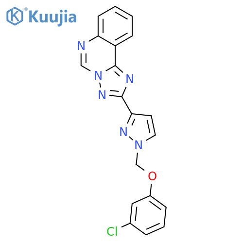 <br>2-[1-(3-Chloro-phenoxymethyl)-1H-pyrazol-3-yl]-[1,2,4]triazolo[1,5-c]quinaz oline structure