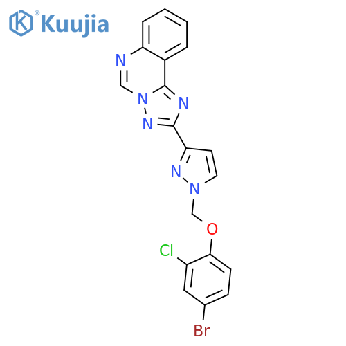 <br>2-[1-(4-Bromo-2-chloro-phenoxymethyl)-1H-pyrazol-3-yl]-[1,2,4]triazolo[1,5- c]quinazoline structure