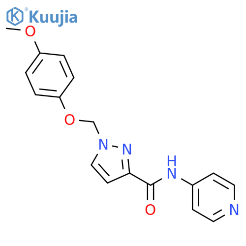 1-(4-Methoxy-phenoxymethyl)-1H-pyrazole-3-carboxylic acid pyridin-4-ylamide structure