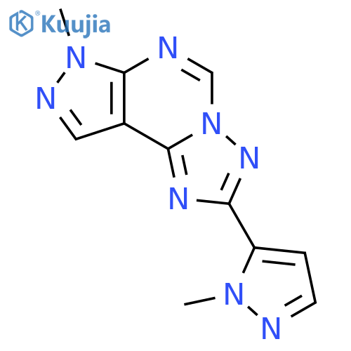 <br>7-Methyl-2-(2-methyl-2H-pyrazol-3-yl)-7H-pyrazolo[4,3-e][1,2,4]triazolo[1,5 -c]pyrimidine structure