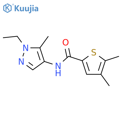 <br>4,5-Dimethyl-thiophene-2-carboxylic acid (1-ethyl-5-methyl-1H-pyrazol-4-yl) -amide structure
