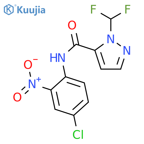 <br>2-Difluoromethyl-2H-pyrazole-3-carboxylic acid (4-chloro-2-nitro-phenyl)-am ide structure