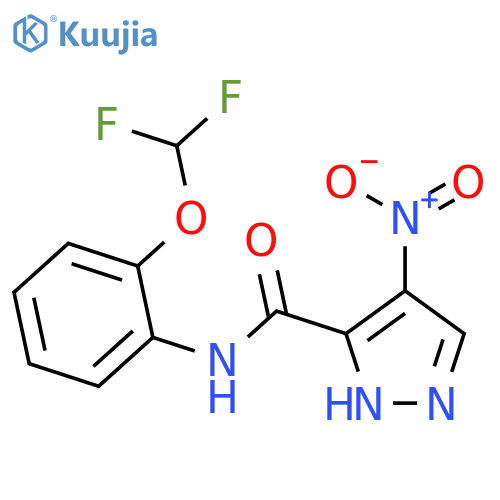 4-Nitro-1H-pyrazole-3-carboxylic acid (2-difluoromethoxy-phenyl)-amide structure