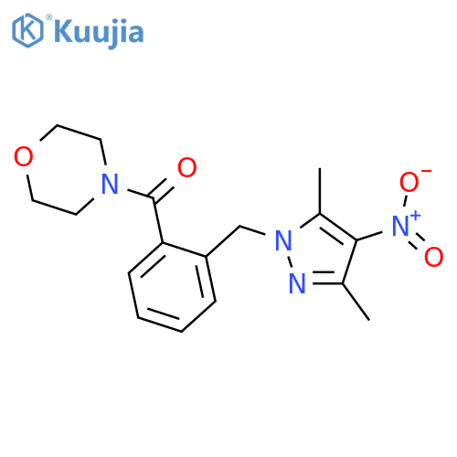 4-{2-[(3,5-dimethyl-4-nitro-1H-pyrazol-1-yl)methyl]benzoyl}morpholine structure
