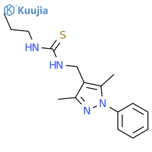 1-(3,5-Dimethyl-1-phenyl-1H-pyrazol-4-ylmethyl)-3-propyl-thiourea structure
