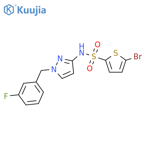 <br>5-Bromo-thiophene-2-sulfonic acid [1-(3-fluoro-benzyl)-1H-pyrazol-3-yl]-ami de structure