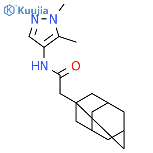 2-(1-adamantyl)-N-(1,5-dimethyl-1H-pyrazol-4-yl)acetamide structure