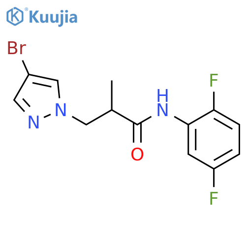 3-(4-Bromo-pyrazol-1-yl)-N-(2,5-difluoro-phenyl)-2-methyl-propionamide structure